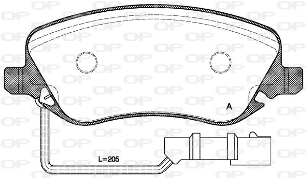 OPEN PARTS Комплект тормозных колодок, дисковый тормоз BPA0879.02